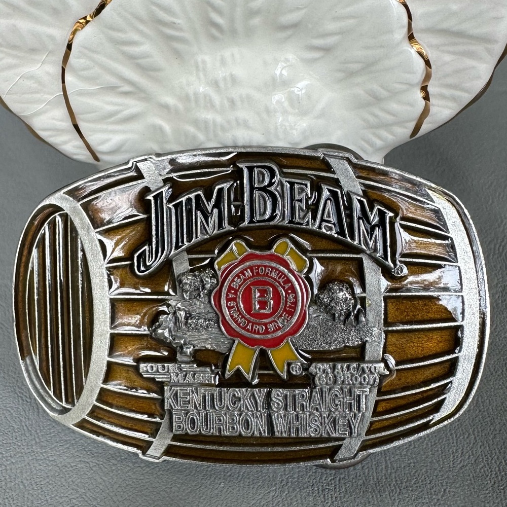 Jim Beam Belt buckle 1998 made in Ashland, OR